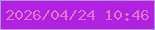文字の大きさ：2、枠の色：af95dd、背景の色：b021e2、文字の色：db74c9 無料ブログパーツのブログ時計