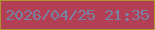 文字の大きさ：1、枠の色：af9631、背景の色：b33f55、文字の色：7883a4 無料ブログパーツのブログ時計