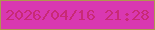 文字の大きさ：4、枠の色：af974e、背景の色：d938b1、文字の色：c82a75 無料ブログパーツのブログ時計