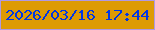 文字の大きさ：1、枠の色：af99e3、背景の色：dd9b03、文字の色：0037e4 無料ブログパーツのブログ時計