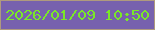文字の大きさ：5、枠の色：af9a7e、背景の色：7761ae、文字の色：7ae828 無料ブログパーツのブログ時計