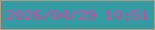文字の大きさ：3、枠の色：af9a86、背景の色：339ca2、文字の色：ce48a4 無料ブログパーツのブログ時計