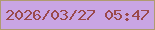 文字の大きさ：4、枠の色：af9b70、背景の色：c9a5e4、文字の色：9a494c 無料ブログパーツのブログ時計