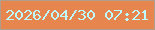 文字の大きさ：2、枠の色：af9e8c、背景の色：e7854f、文字の色：bef9fe 無料ブログパーツのブログ時計