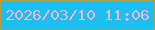 文字の大きさ：3、枠の色：afa140、背景の色：1fbef1、文字の色：e8b9cc 無料ブログパーツのブログ時計