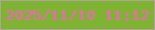 文字の大きさ：5、枠の色：afa49c、背景の色：7fb332、文字の色：fb5ec9 無料ブログパーツのブログ時計