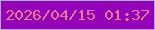 文字の大きさ：5、枠の色：afa8e4、背景の色：9401b9、文字の色：e27e8e 無料ブログパーツのブログ時計