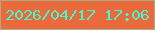 文字の大きさ：3、枠の色：afa982、背景の色：ea6a3d、文字の色：48f7c8 無料ブログパーツのブログ時計