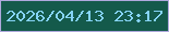 文字の大きさ：2、枠の色：afa9dd、背景の色：145a4b、文字の色：86d4f7 無料ブログパーツのブログ時計