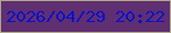 文字の大きさ：1、枠の色：afaa86、背景の色：5f2f72、文字の色：0811ca 無料ブログパーツのブログ時計