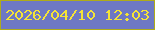 文字の大きさ：4、枠の色：afab19、背景の色：6e78c4、文字の色：f5e437 無料ブログパーツのブログ時計