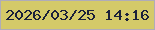 文字の大きさ：2、枠の色：afacb9、背景の色：d4ca69、文字の色：1a203a 無料ブログパーツのブログ時計