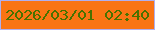 文字の大きさ：4、枠の色：afafef、背景の色：f97414、文字の色：477200 無料ブログパーツのブログ時計