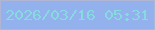 文字の大きさ：3、枠の色：afb5d3、背景の色：93b2ed、文字の色：87dadf 無料ブログパーツのブログ時計