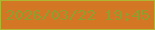 文字の大きさ：3、枠の色：afb631、背景の色：d37725、文字の色：8f9e2e 無料ブログパーツのブログ時計