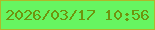 文字の大きさ：2、枠の色：afb82a、背景の色：67f561、文字の色：6e950e 無料ブログパーツのブログ時計