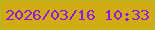 文字の大きさ：2、枠の色：afbc2a、背景の色：d0ac12、文字の色：911ad8 無料ブログパーツのブログ時計
