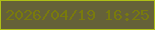 文字の大きさ：5、枠の色：afbf17、背景の色：656138、文字の色：797a0c 無料ブログパーツのブログ時計
