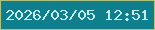 文字の大きさ：3、枠の色：afc27e、背景の色：0f7e8d、文字の色：c4ede9 無料ブログパーツのブログ時計