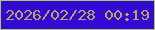 文字の大きさ：3、枠の色：afc566、背景の色：330ad4、文字の色：bfa461 無料ブログパーツのブログ時計