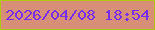 文字の大きさ：1、枠の色：afc70e、背景の色：d88f78、文字の色：782eeb 無料ブログパーツのブログ時計