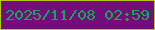 文字の大きさ：4、枠の色：afca0b、背景の色：730d7d、文字の色：11ab51 無料ブログパーツのブログ時計