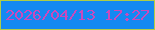 文字の大きさ：1、枠の色：afcd47、背景の色：1489f2、文字の色：ca4abc 無料ブログパーツのブログ時計