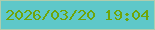 文字の大きさ：2、枠の色：afcdae、背景の色：5ec8c9、文字の色：6fa509 無料ブログパーツのブログ時計