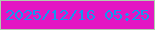 文字の大きさ：3、枠の色：afcead、背景の色：e316c3、文字の色：1397ef 無料ブログパーツのブログ時計
