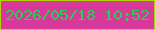 文字の大きさ：2、枠の色：afd208、背景の色：d6399a、文字の色：2ace52 無料ブログパーツのブログ時計