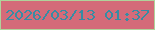 文字の大きさ：2、枠の色：afd39b、背景の色：d46b79、文字の色：378ca4 無料ブログパーツのブログ時計