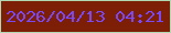 文字の大きさ：4、枠の色：afd8b3、背景の色：7c1f06、文字の色：7a49f3 無料ブログパーツのブログ時計