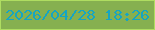 文字の大きさ：2、枠の色：afdd61、背景の色：86b050、文字の色：16a5c3 無料ブログパーツのブログ時計