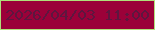 文字の大きさ：2、枠の色：afe17a、背景の色：9b0139、文字の色：5e163f 無料ブログパーツのブログ時計