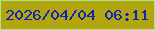 文字の大きさ：2、枠の色：afe188、背景の色：b2a60e、文字の色：1222b7 無料ブログパーツのブログ時計