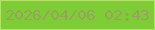 文字の大きさ：4、枠の色：afe465、背景の色：7ecd36、文字の色：97a358 無料ブログパーツのブログ時計