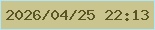 文字の大きさ：4、枠の色：afe6fa、背景の色：cac48f、文字の色：595524 無料ブログパーツのブログ時計