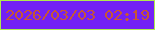 文字の大きさ：5、枠の色：afeb4e、背景の色：7321f5、文字の色：c65735 無料ブログパーツのブログ時計