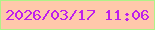 文字の大きさ：5、枠の色：aff288、背景の色：ffc8ab、文字の色：bf1eec 無料ブログパーツのブログ時計