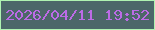 文字の大きさ：2、枠の色：aff3b1、背景の色：4c6769、文字の色：bc6be6 無料ブログパーツのブログ時計