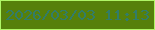 文字の大きさ：2、枠の色：aff566、背景の色：56800b、文字の色：327c69 無料ブログパーツのブログ時計
