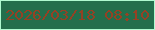 文字の大きさ：4、枠の色：aff9d0、背景の色：236e4c、文字の色：944124 無料ブログパーツのブログ時計