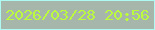 文字の大きさ：1、枠の色：aff9f3、背景の色：a7b6aa、文字の色：bcfa3d 無料ブログパーツのブログ時計