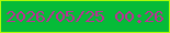 文字の大きさ：1、枠の色：affa09、背景の色：06bb38、文字の色：bd2e96 無料ブログパーツのブログ時計