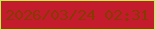 文字の大きさ：4、枠の色：affb42、背景の色：c51c2d、文字の色：873902 無料ブログパーツのブログ時計