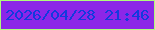 文字の大きさ：3、枠の色：affb7c、背景の色：8c26e8、文字の色：123ade 無料ブログパーツのブログ時計