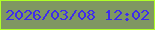 文字の大きさ：3、枠の色：affe28、背景の色：7f9762、文字の色：3e2bec 無料ブログパーツのブログ時計
