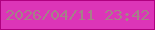 文字の大きさ：4、枠の色：b00080、背景の色：dc35b8、文字の色：a58188 無料ブログパーツのブログ時計