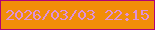 文字の大きさ：4、枠の色：b00277、背景の色：f28d09、文字の色：de90db 無料ブログパーツのブログ時計
