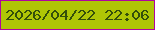 文字の大きさ：1、枠の色：b005a0、背景の色：afc606、文字の色：344f0a 無料ブログパーツのブログ時計